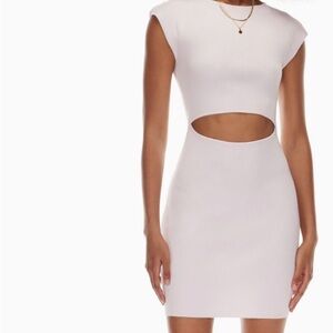 GREAT CONDITION Aritzia knit white cut out trendy dress xxs. Almost brand new
